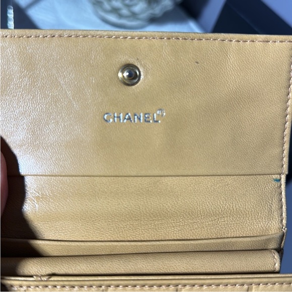 Chanel Tan Chocolate Bar wallet w/box & authenticity card. - Picture 9 of 15